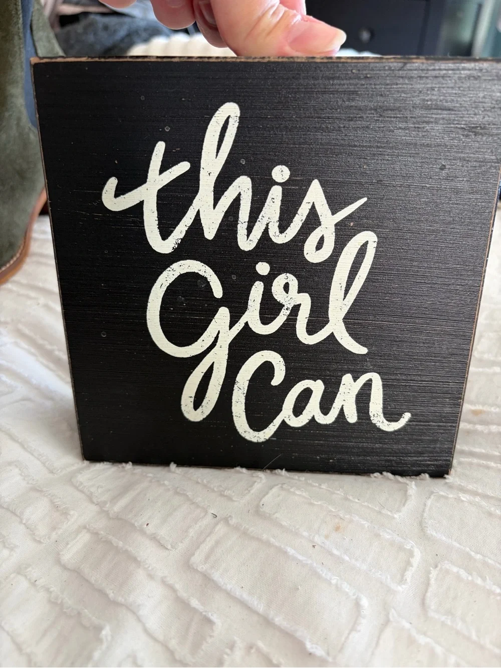 This Girl Can Motivational Wall Sign - Black & White